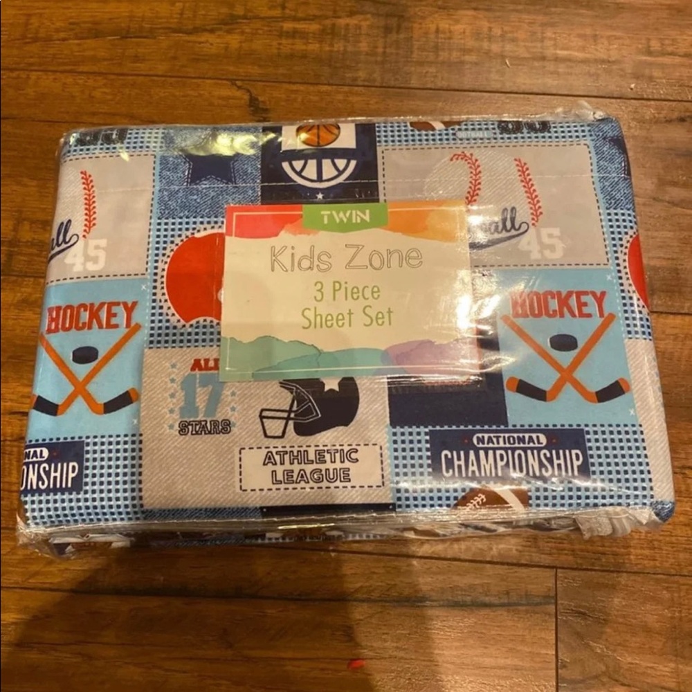 Kids zone sports twin sheet set